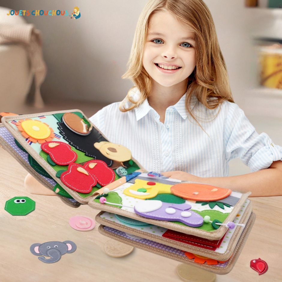 Busy Board Montessori | Livre en Tissu LivreQuiet™ - Jouets Chouchous