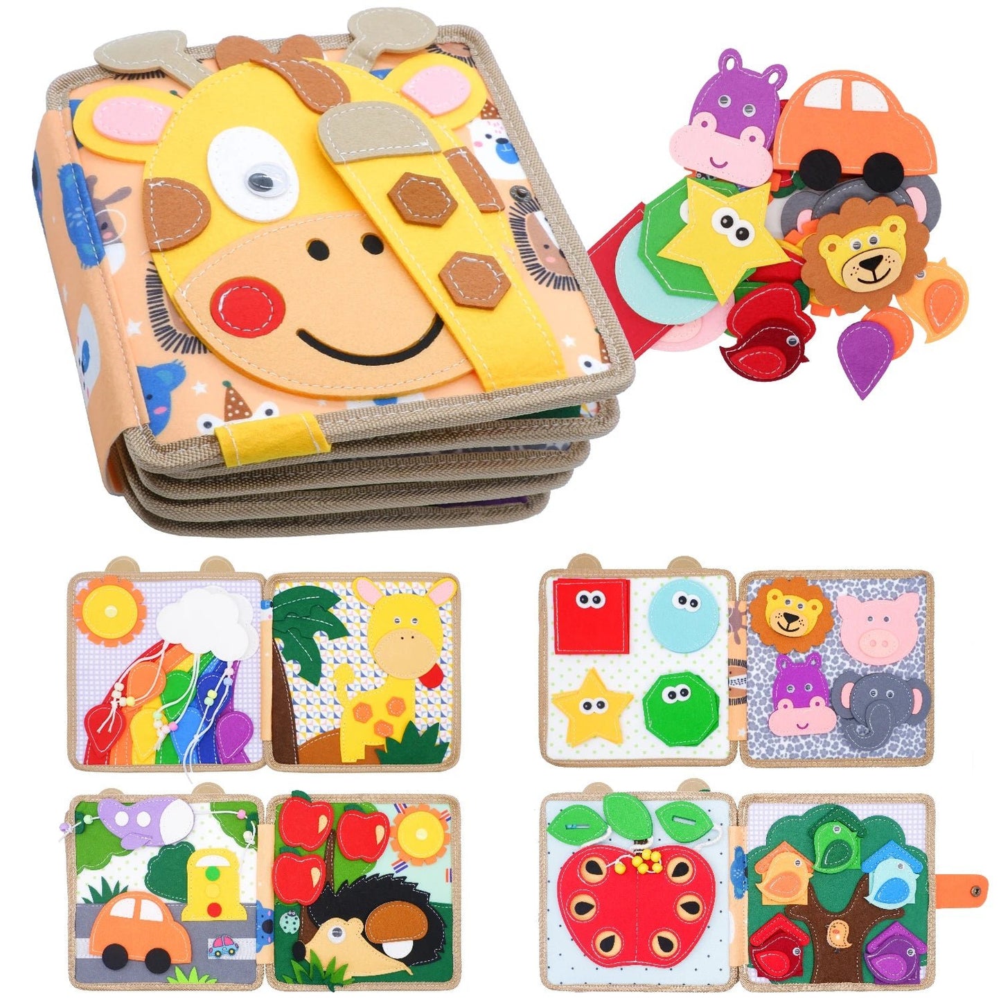 Busy Board Montessori | Livre en Tissu LivreQuiet™ - Jouets Chouchous