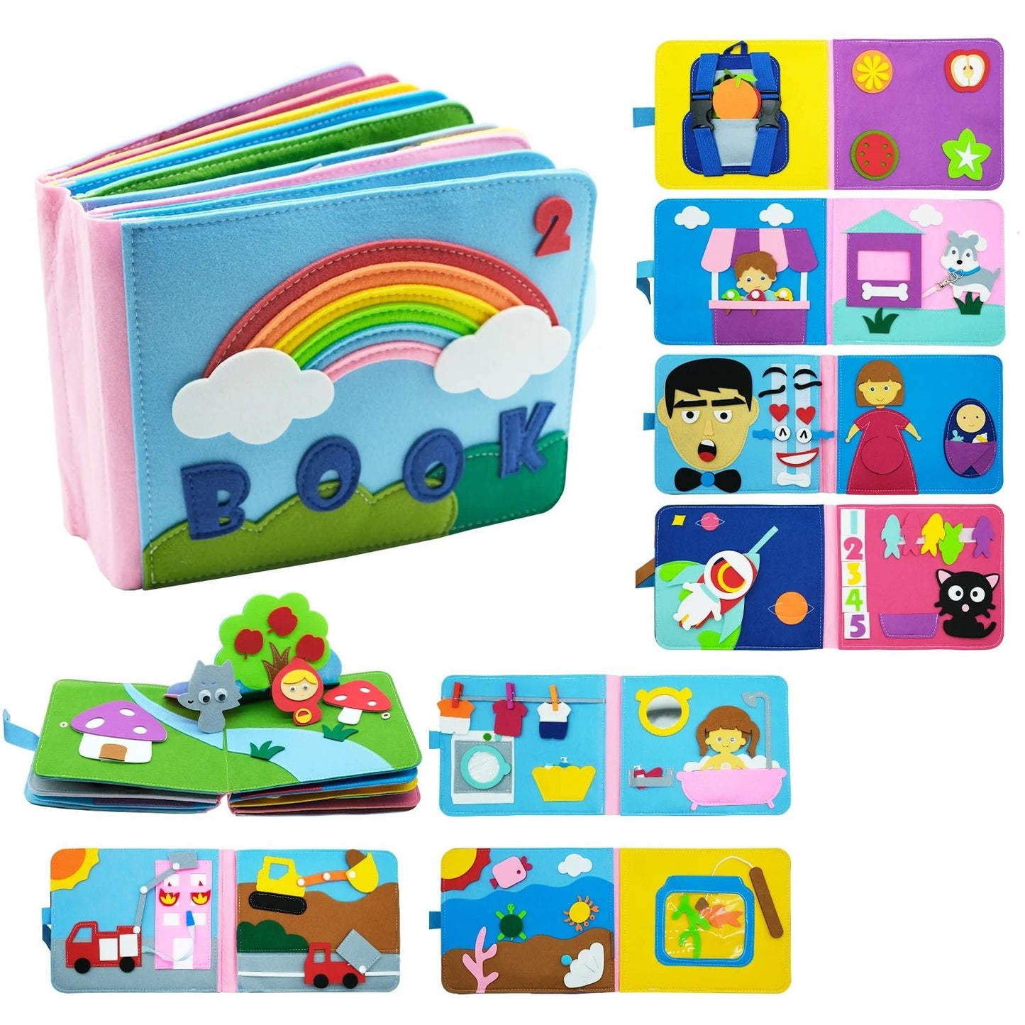 Busy Board Montessori | Livre en Tissu LivreQuiet™ - Jouets Chouchous