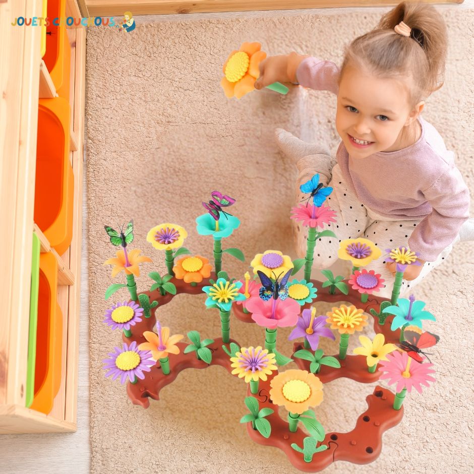 Jeu de Construction Floral | JardinMagique™ - Jouets Chouchous