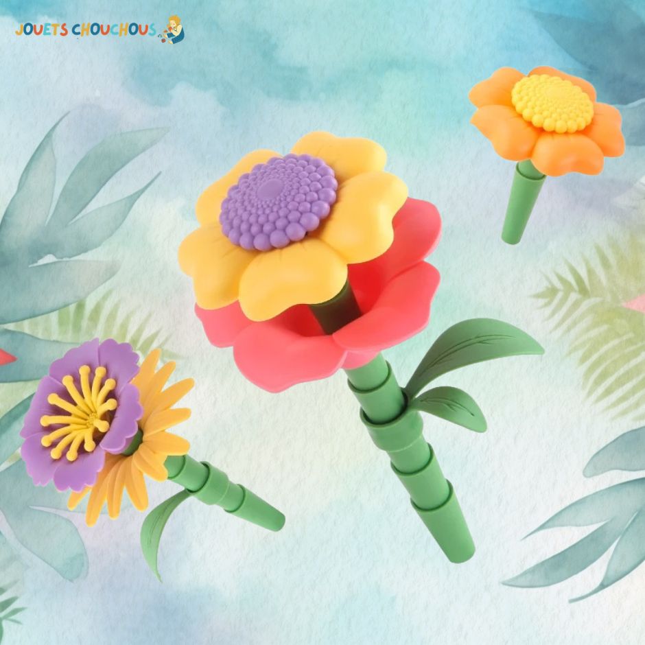 Jeu de Construction Floral | JardinMagique™ - Jouets Chouchous
