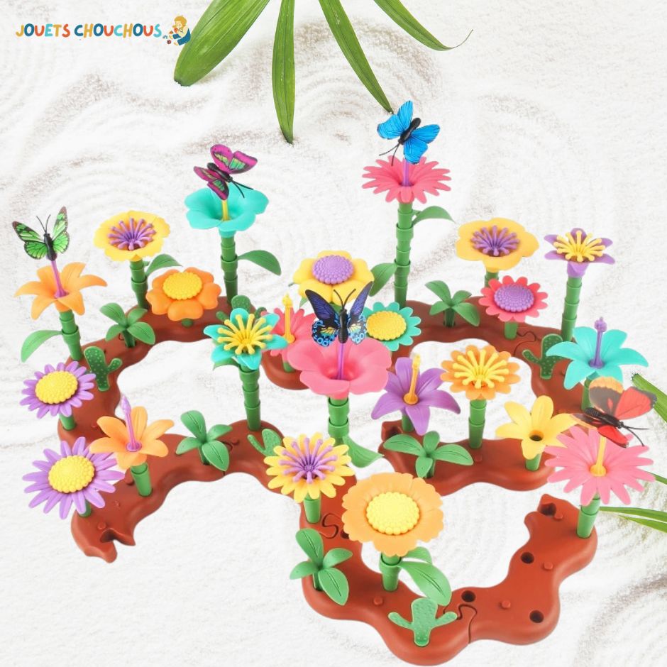 Jeu de Construction Floral | JardinMagique™ - Jouets Chouchous