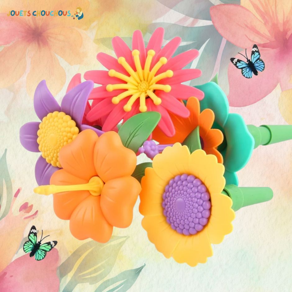 Jeu de Construction Floral | JardinMagique™ - Jouets Chouchous