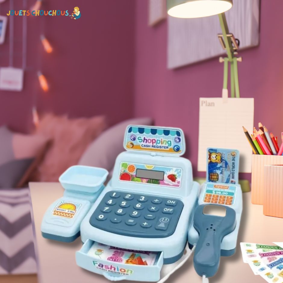 Jeu d'imitation Caisse Enregistreuse | Macaisse™ - Jouets Chouchous