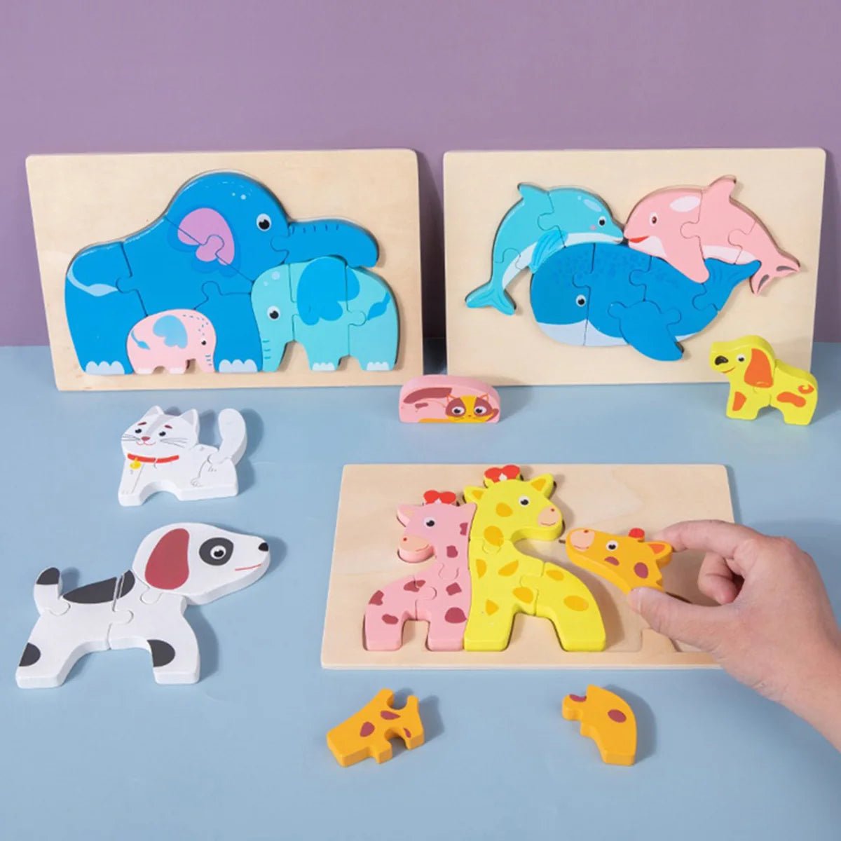 Puzzle 3D Bois Montessori | Animix™ - Jouets Chouchous