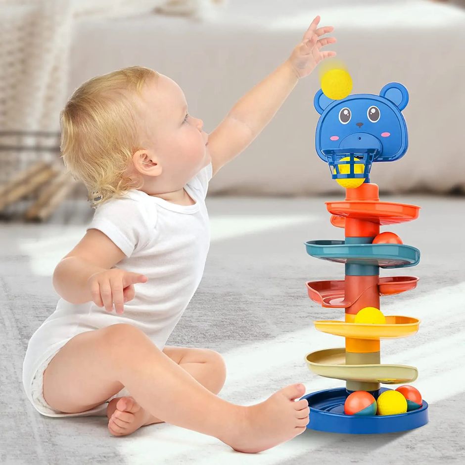 Tour de Balle Spirale | Jouet à Empiler Bebe Twistower™ - Jouets Chouchous