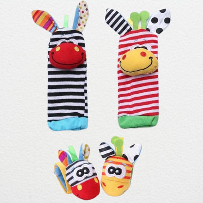 Hochet Bebe Chaussettes et Poignets | HoSympa™ - Jouets Chouchous