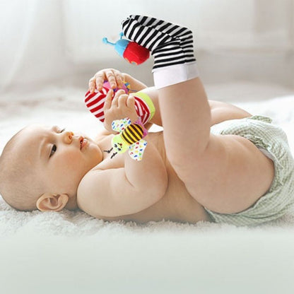 Hochet Bebe Chaussettes et Poignets | HoSympa™ - Jouets Chouchous