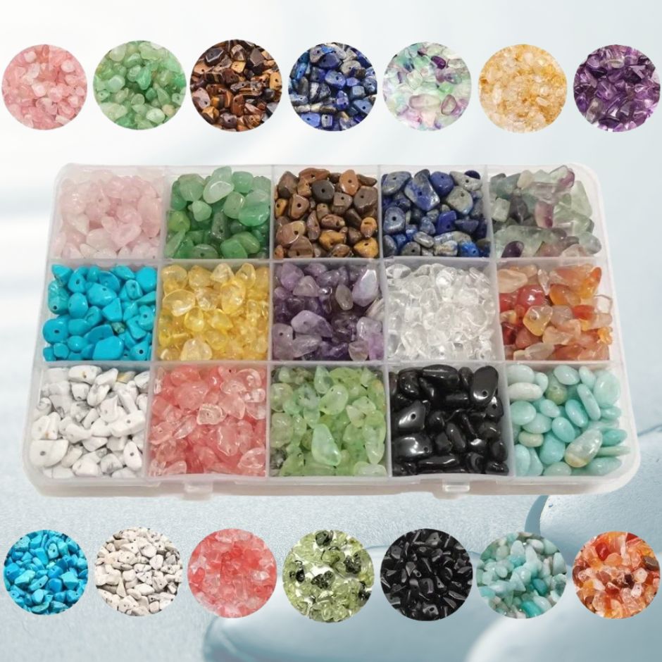 Jeu de Perles Naturelles | GemBijou™ - Jouets Chouchous