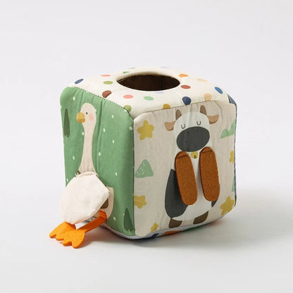 Jeu d'éveil Bebe | Boîte à Mouchoirs Montessori CurioBox™ - Jouets Chouchous
