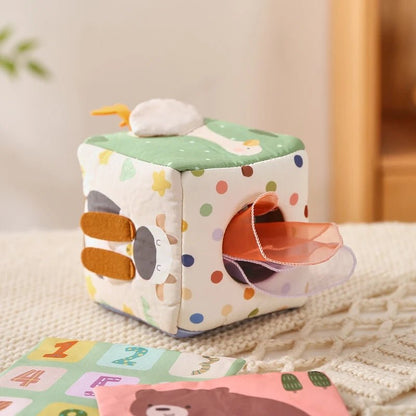 Jeu d'éveil Bebe | Boîte à Mouchoirs Montessori CurioBox™ - Jouets Chouchous