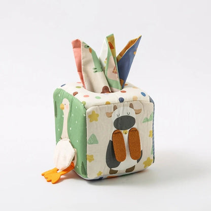Jeu d'éveil Bebe | Boîte à Mouchoirs Montessori CurioBox™ - Jouets Chouchous