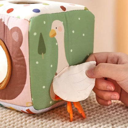 Jeu d'éveil Bebe | Boîte à Mouchoirs Montessori CurioBox™ - Jouets Chouchous