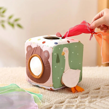 Jeu d'éveil Bebe | Boîte à Mouchoirs Montessori CurioBox™ - Jouets Chouchous