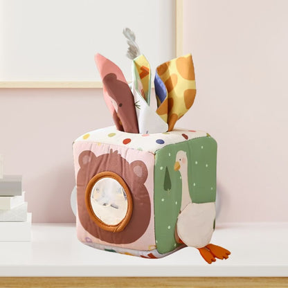 Jeu d'éveil Bebe | Boîte à Mouchoirs Montessori CurioBox™ - Jouets Chouchous