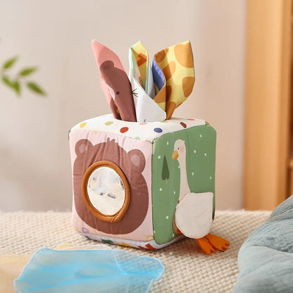 Jeu d'éveil Bebe | Boîte à Mouchoirs Montessori CurioBox™ - Jouets Chouchous