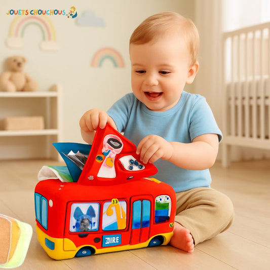 Jeu d'éveil Bebe | Boîte de Mouchoirs ImaTissu™ - Jouets Chouchous