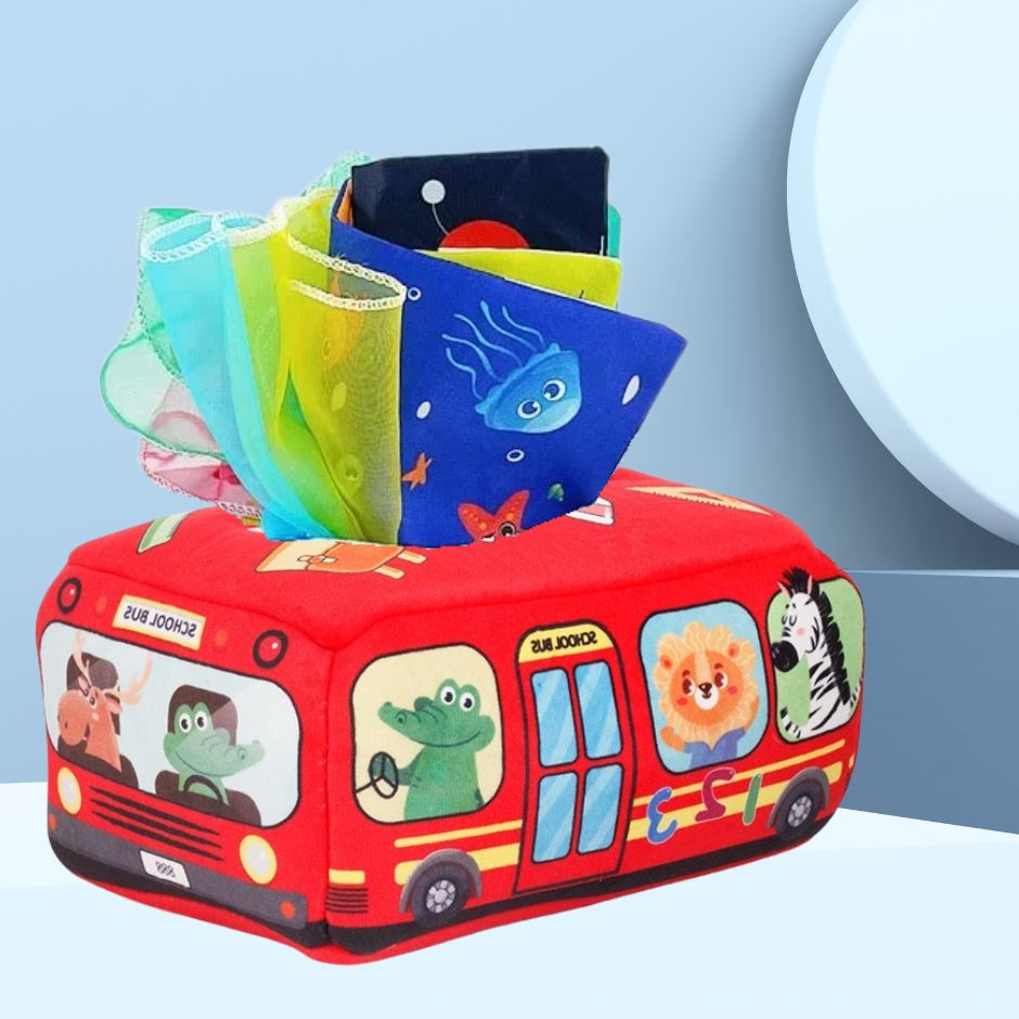 Jeu d'éveil Bebe | Boîte de Mouchoirs ImaTissu™ - Jouets Chouchous