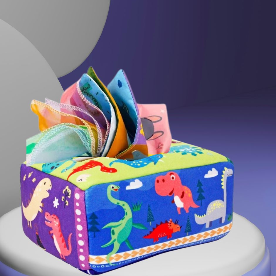 Jeu d'éveil Bebe | Boîte de Mouchoirs ImaTissu™ - Jouets Chouchous