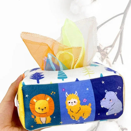 Jeu d'éveil Bebe | Boîte de Mouchoirs ImaTissu™ - Jouets Chouchous