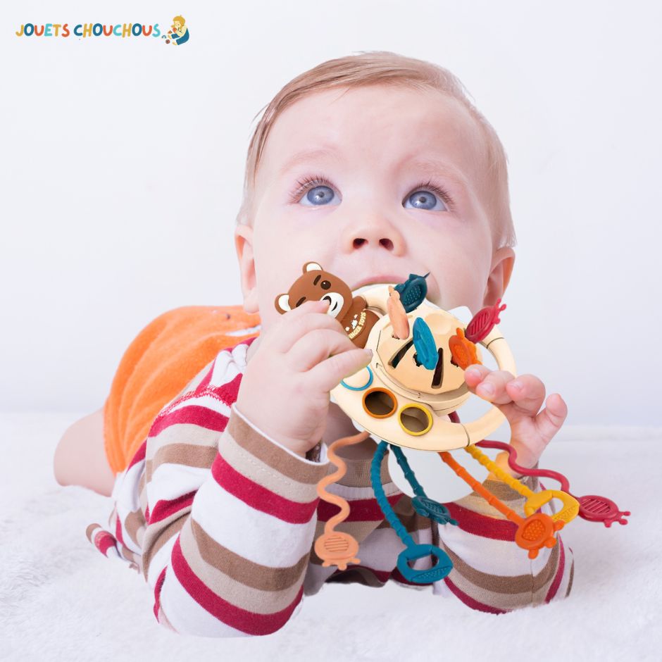 Jeu d'eveil Bebe | Corde à Tirer FlexiPop™ - Jouets Chouchous