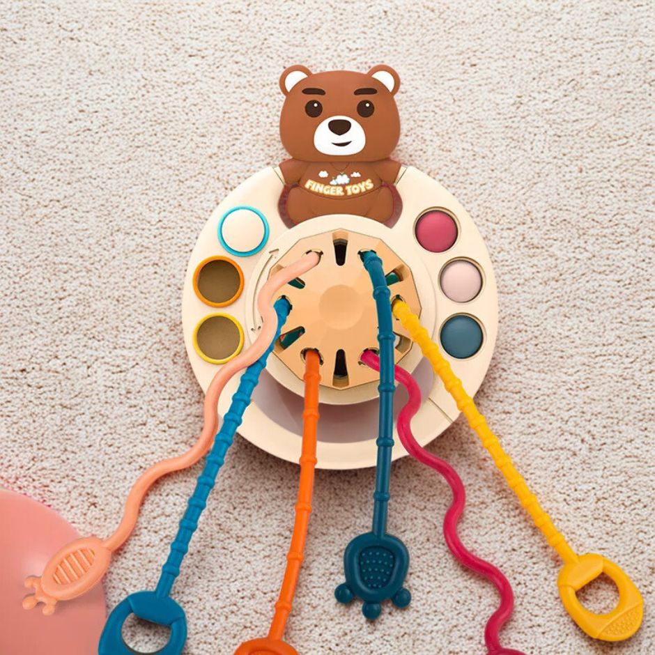 Jeu d'eveil Bebe | Corde à Tirer FlexiPop™ - Jouets Chouchous