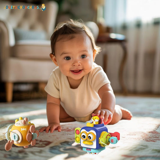 Jeu d'eveil Bebe | Cube Sensoriel KuPeng™ - Jouets Chouchous