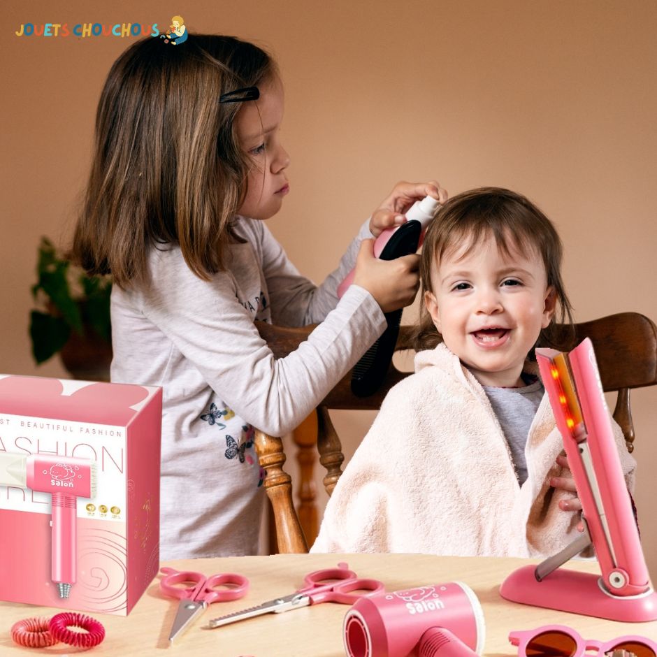 Jeu d'imitation coiffeuse en jouet | CoiffuSet™ - Jouets Chouchous