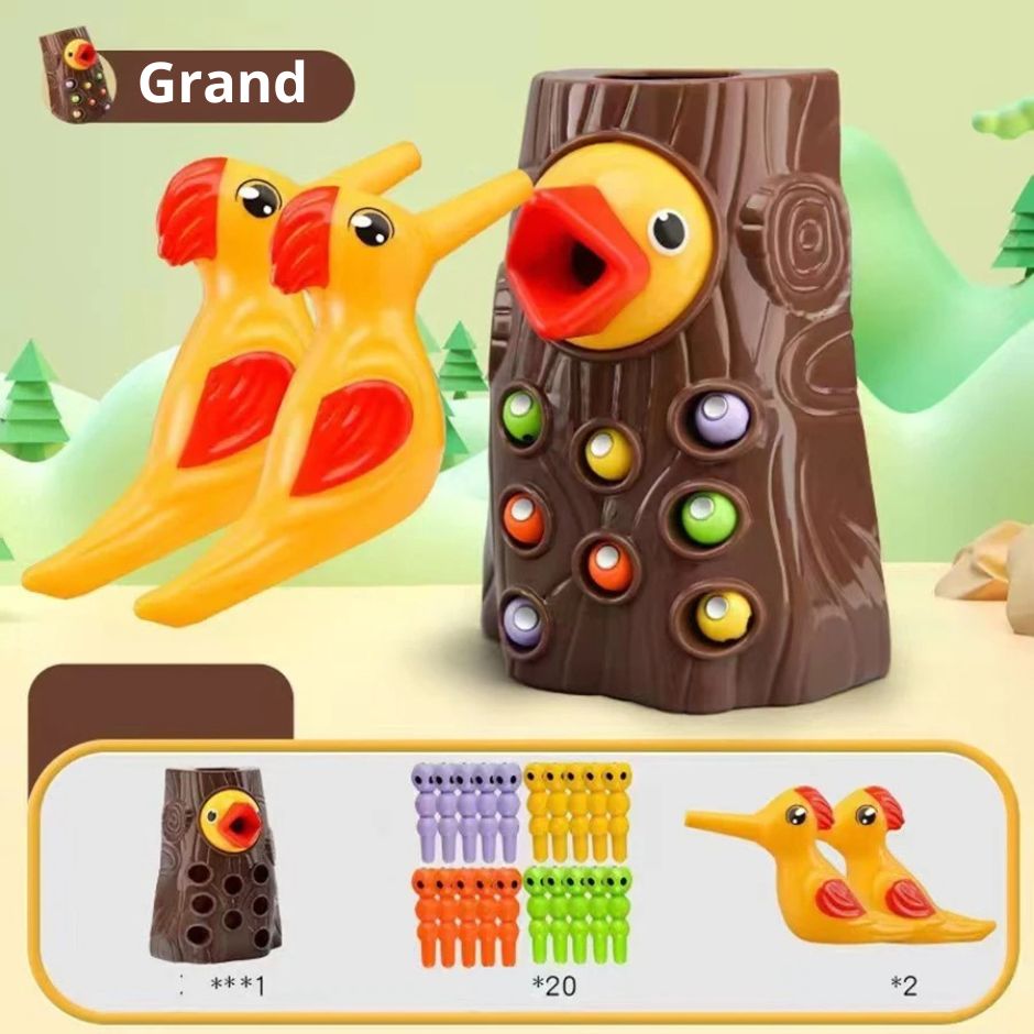 Jeu Magnétique Attrape - Ver | FeedingBird™ - Jouets Chouchous