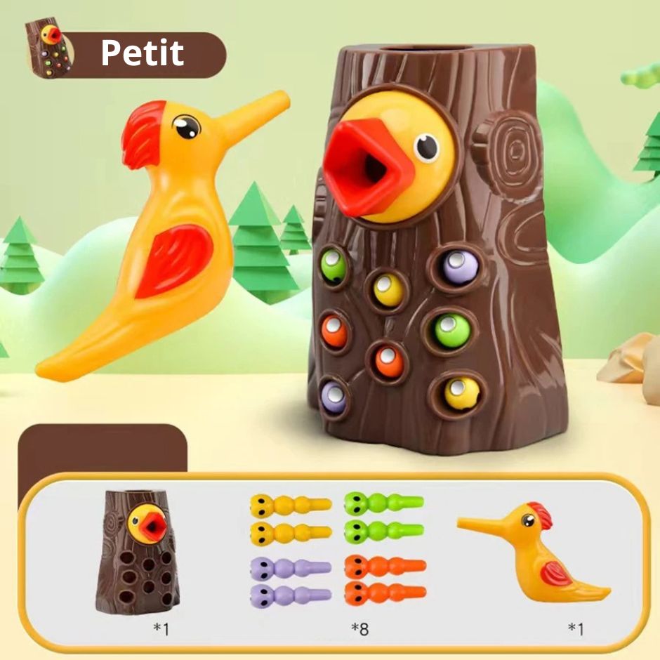 Jeu Magnétique Attrape - Ver | FeedingBird™ - Jouets Chouchous