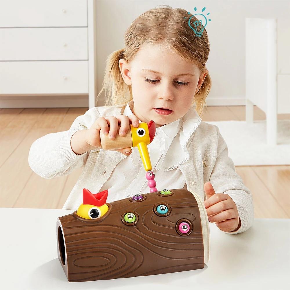 Jeu Magnétique Attrape - Ver | FeedingBird™ - Jouets Chouchous