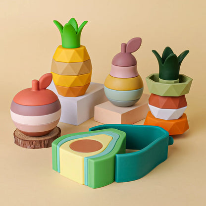 Jouet à Empiler Bebe | FruitBuilts™ - Jouets Chouchous