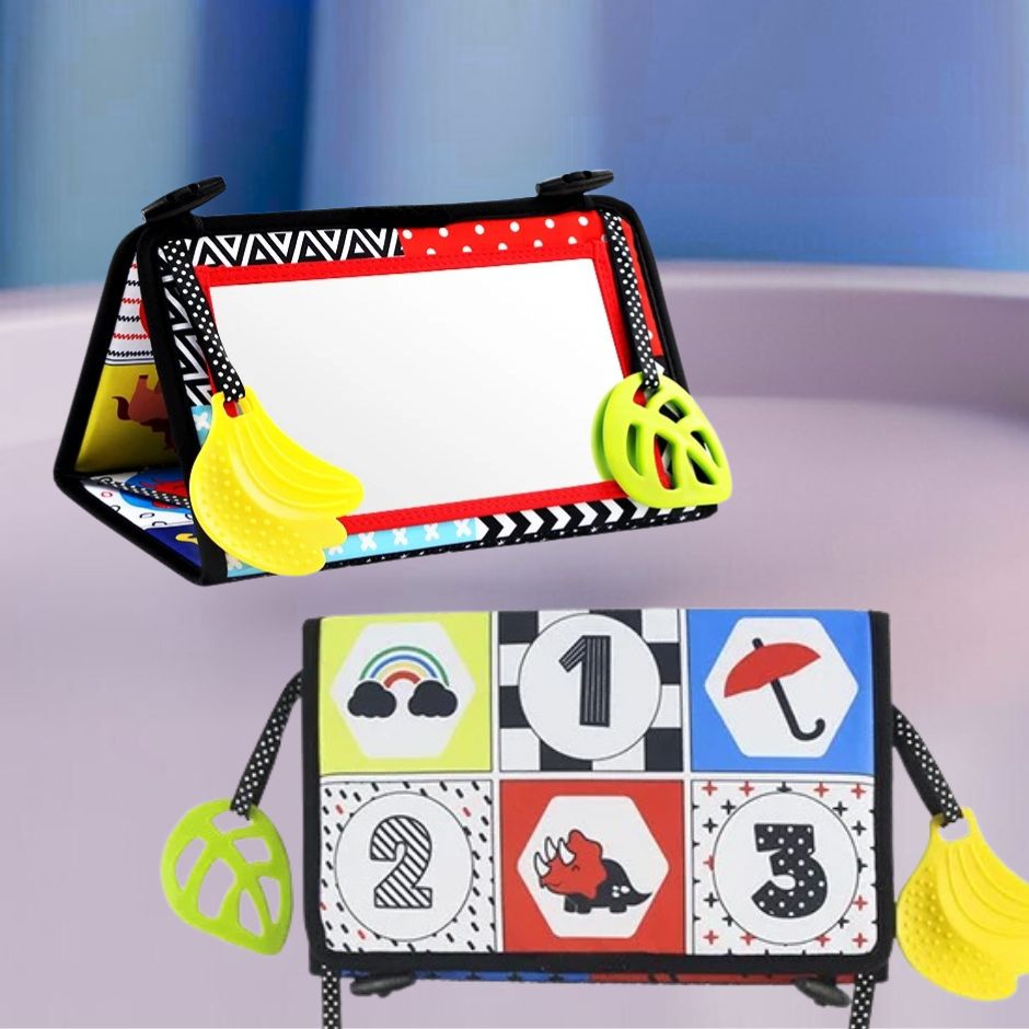 Livre Tissu Bebe avec Miroir | DouxMiro™ - Jouets Chouchous