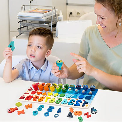 Puzzle 3D Bois Mathématiques | MathoMag™ - Jouets Chouchous