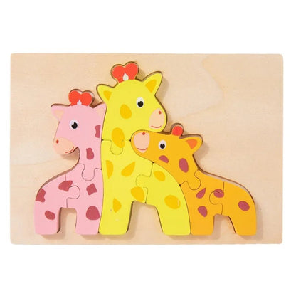Puzzle 3D Bois Montessori | Animix™ - Jouets Chouchous