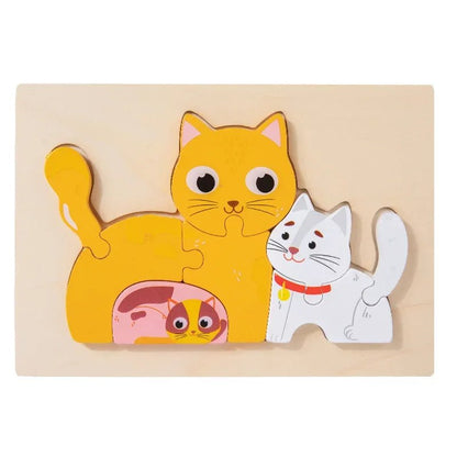 Puzzle 3D Bois Montessori | Animix™ - Jouets Chouchous
