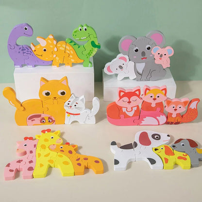 Puzzle 3D Bois Montessori | Animix™ - Jouets Chouchous