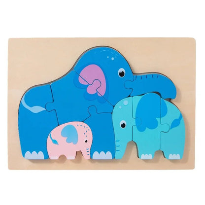 Puzzle 3D Bois Montessori | Animix™ - Jouets Chouchous