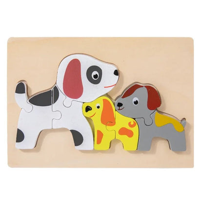 Puzzle 3D Bois Montessori | Animix™ - Jouets Chouchous