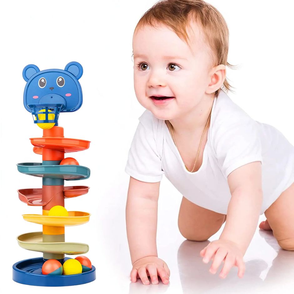 Tour de Balle Spirale | Jouet à Empiler Bebe Twistower™ - Jouets Chouchous